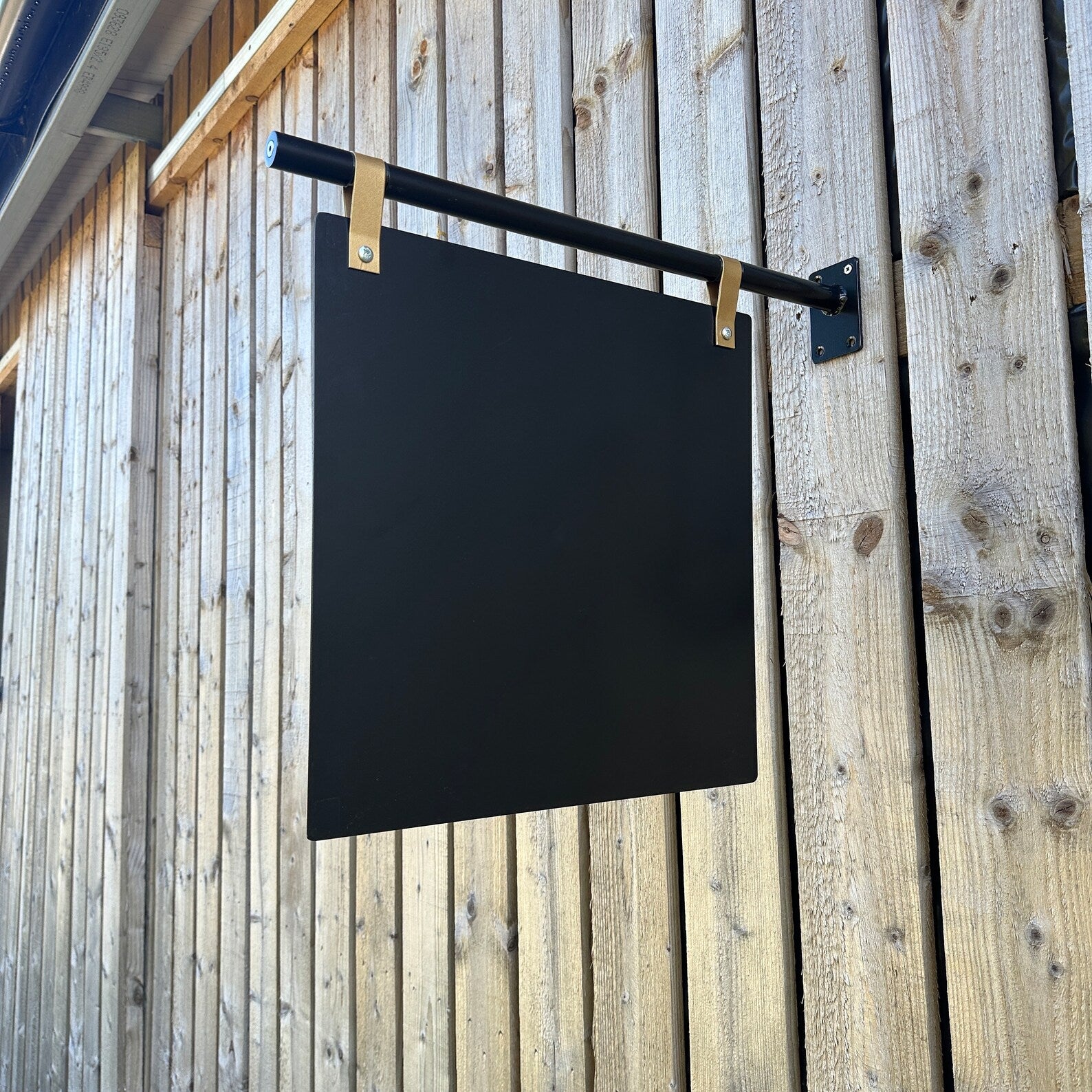 Black Satin Double Sided Aluminium Hanging Sign DEV