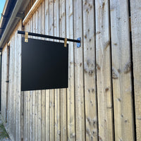 Black Satin Double Sided Aluminium Hanging Sign DEV