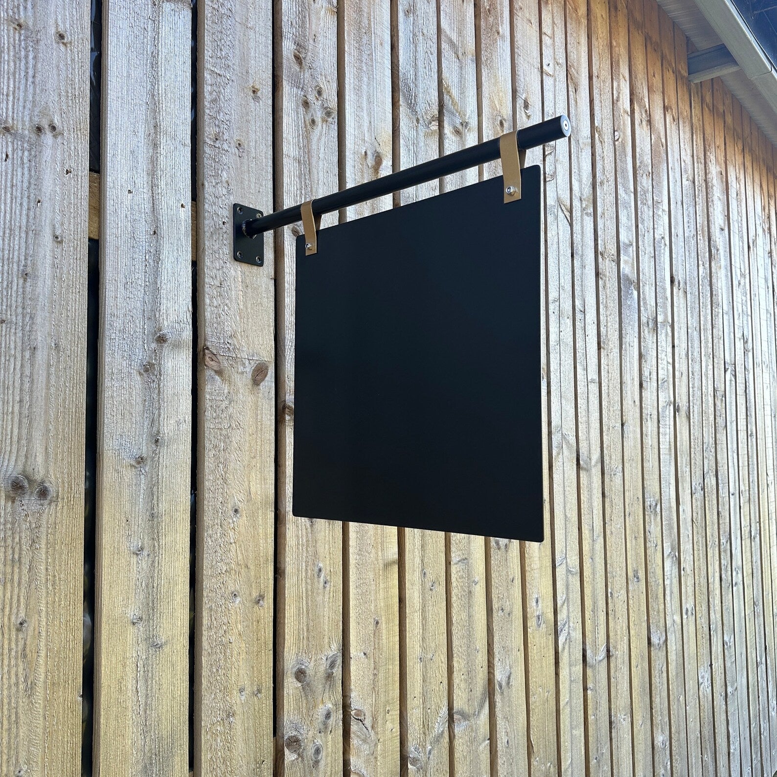 Black Satin Double Sided Aluminium Hanging Sign DEV