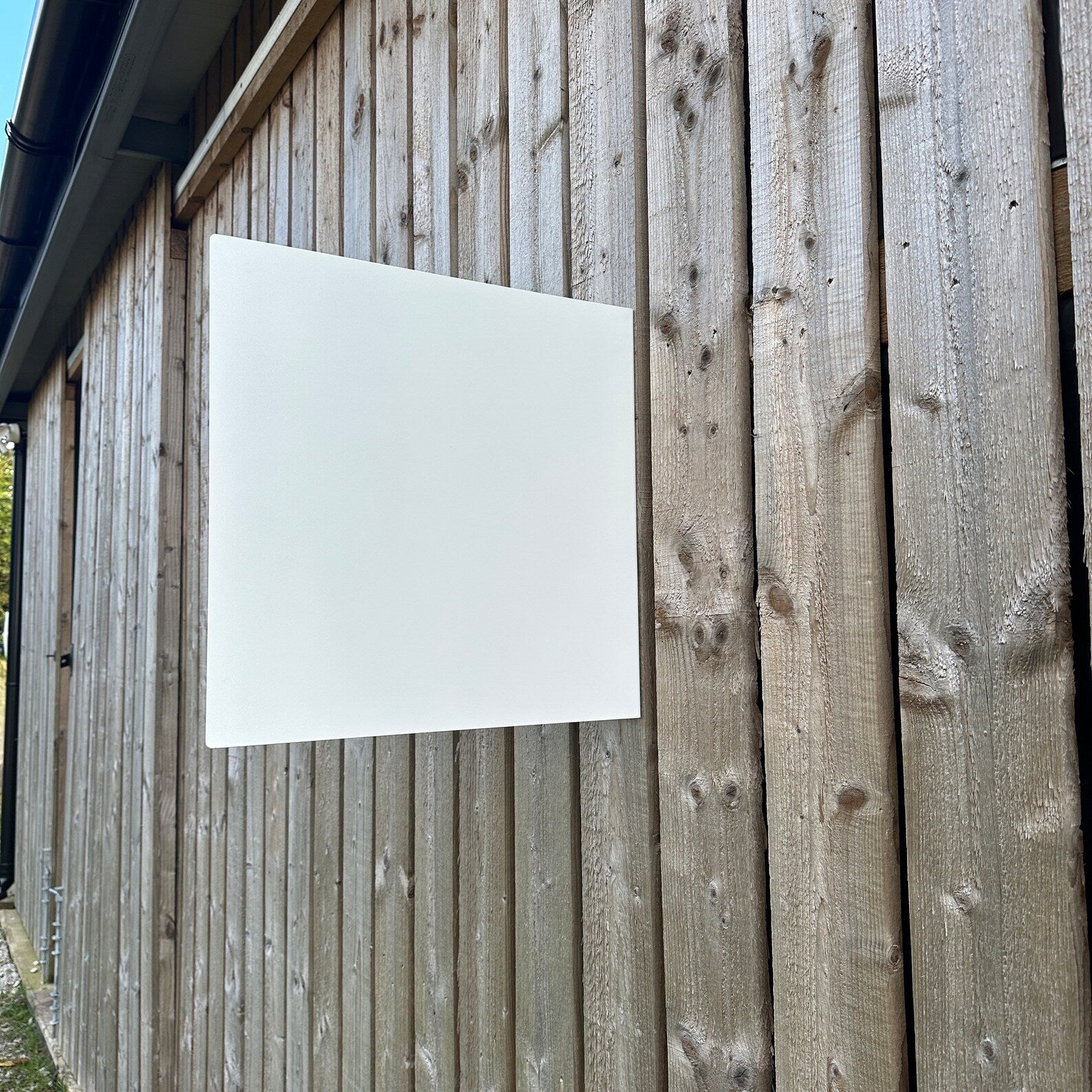 White Projecting Blade Sign