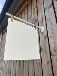 White Satin Double Sided Aluminium Hanging Sign
