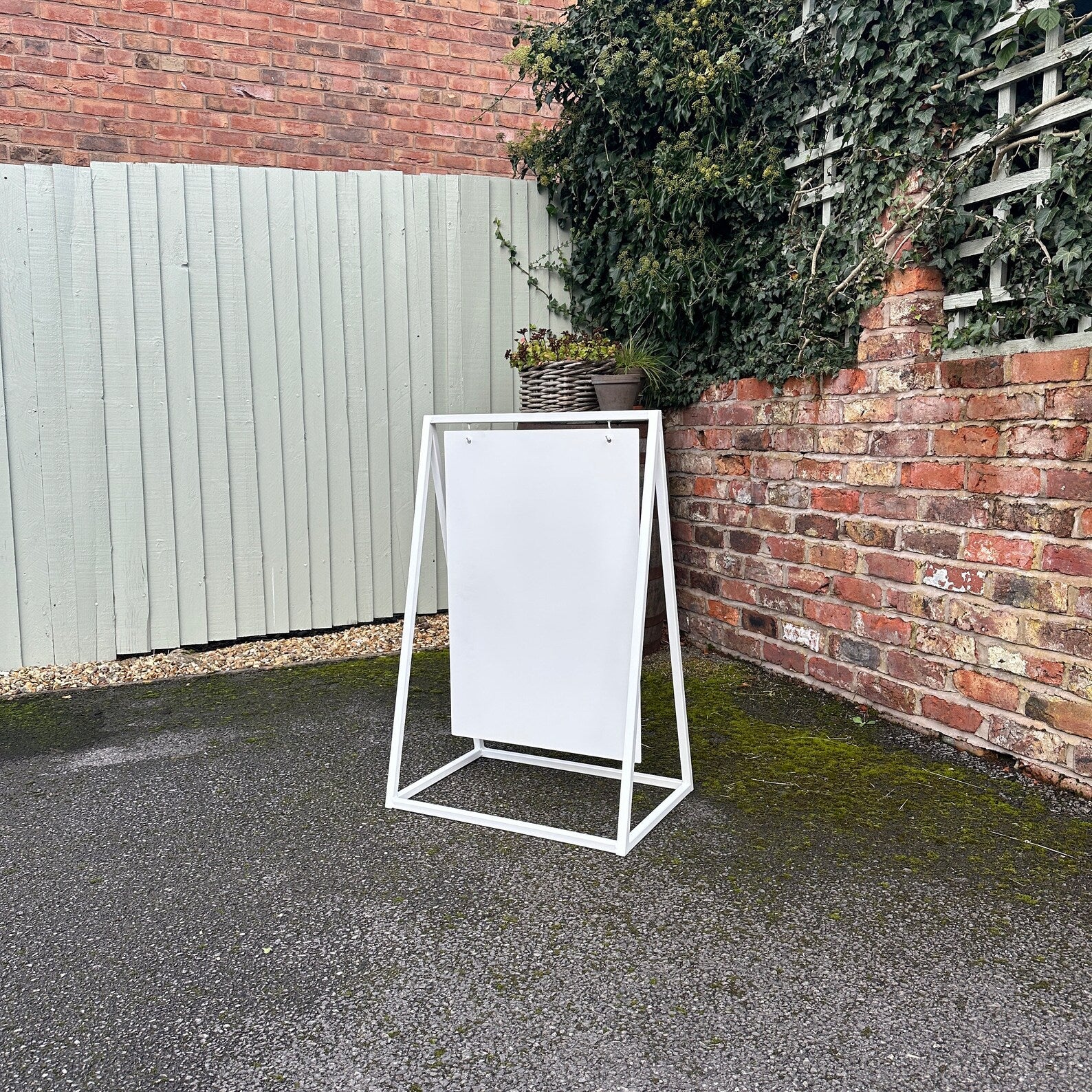 White Satin Aluminium A Board Sign