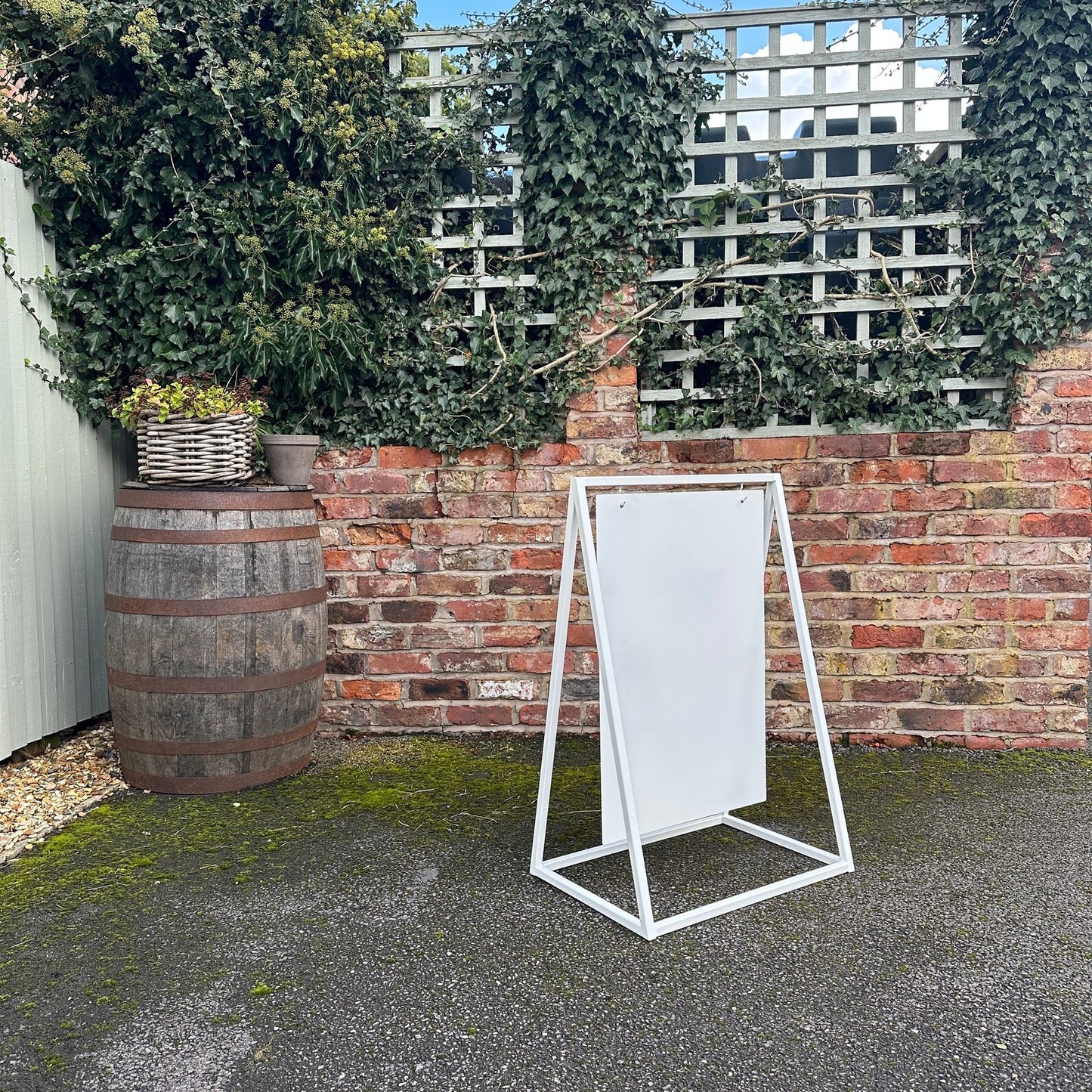 White Satin Aluminium A Board Sign